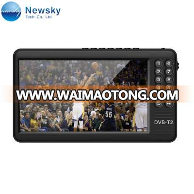 DVB-T2 7 inch mini lcd tv with battery Israel Palestine Tunis Kenya Ghana Nigeria Cameroon